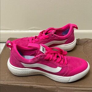 Vans Hot Pink Suede & Textile Low-Top Sneakers